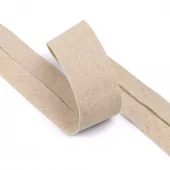 Beige col.856 – 18 mm – Halvlin – Skråbånd