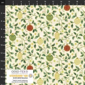 Cream gold 013 - Christmas stars - Stof fabrics