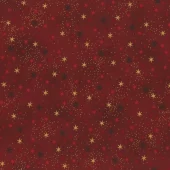 Red gold 005 - Christmas stars - Stof Fabrics