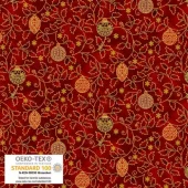 Red gold 003 - Christmas stars - Stof fabrics