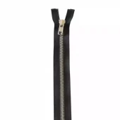 75cm – Svart/Metall – Delbar glidelås