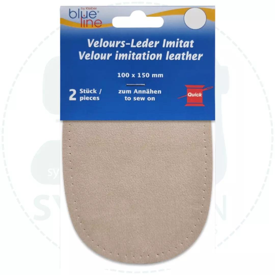 Beige col.886 – 2 stk – Semskede albuelapper