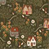 Hus (Dark Moss) - Heirloom Garden - Benartex