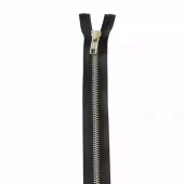 80cm – Svart/Metall – Delbar glidelås
