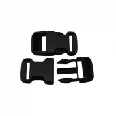 Svart – 20 mm – Ryggsekk-spenne/Klikkspenne