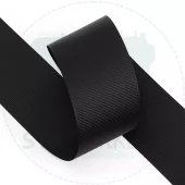 Svart - 40mm - Ripsbånd