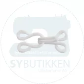 Hvit - 15mm - Pelshekte