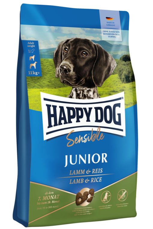 Happy Dog Sensible Junior Lam & Ris 10Kg