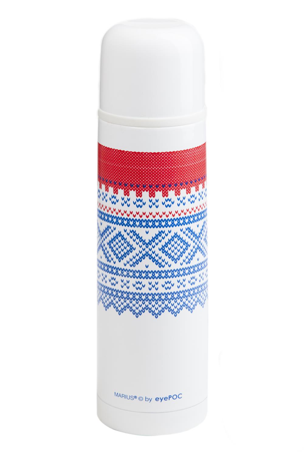 Eyepoc  Termos 1 liter, Mariusmønster-  hvit