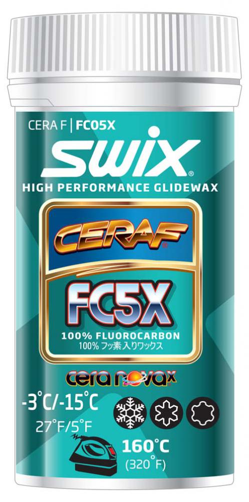 Swix  FC5X Cera F powder, -3°C/-15°C, 30g