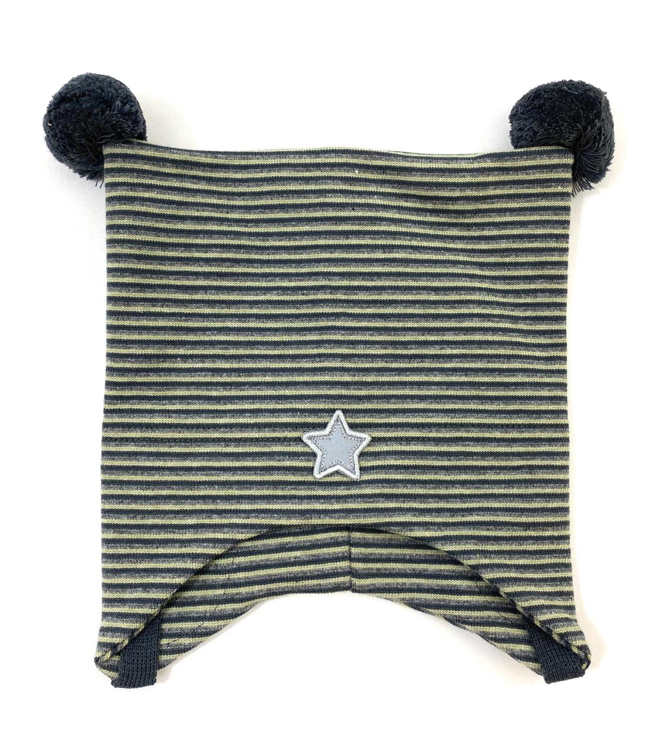Kivat Windproof Striped hat, grønn striper (mel 86)