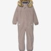 Color Kids Coverall w fake fur, fossil