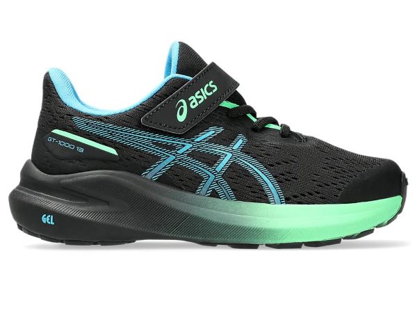 Asics  Gt-1000 13 PS, black/digital aqua