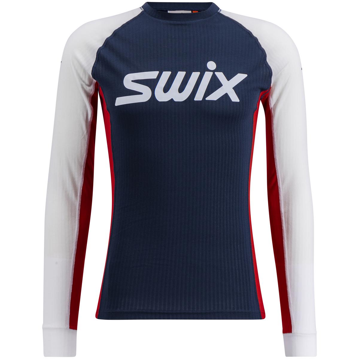 Swix Racex Classic Long Sleeve M, dark navy/bright white