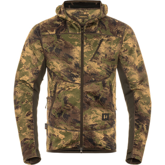 Härkila Deer stalker camo fleece hoodie, forest green