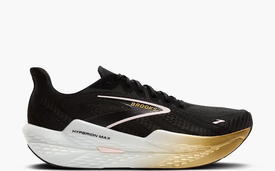 Brooks Hyperion Max 2 dame, black/gold/pink