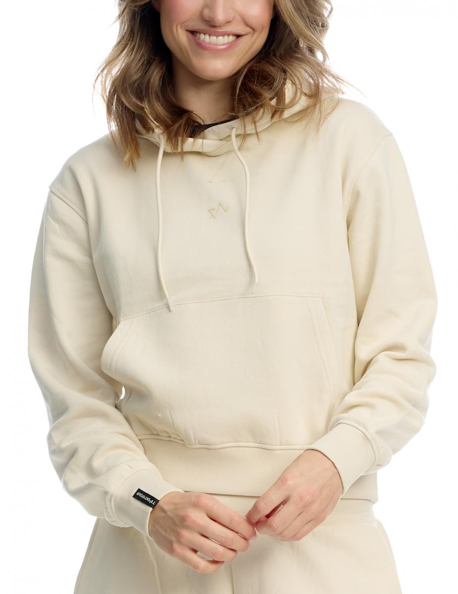 Twentyfour & Hoodie Dame, gråhvit