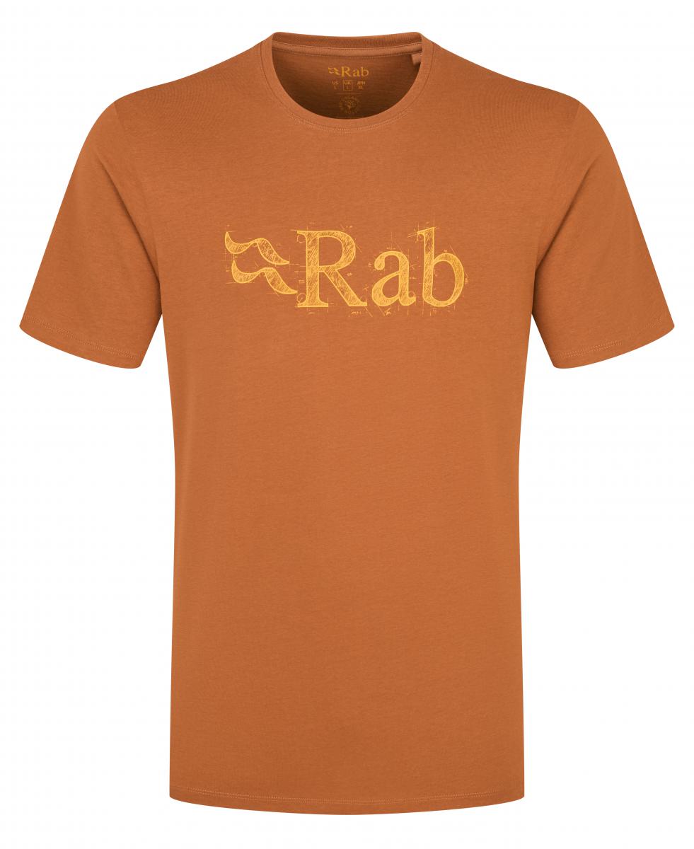 Rab Stance Tech Sketch Tee, red earth
