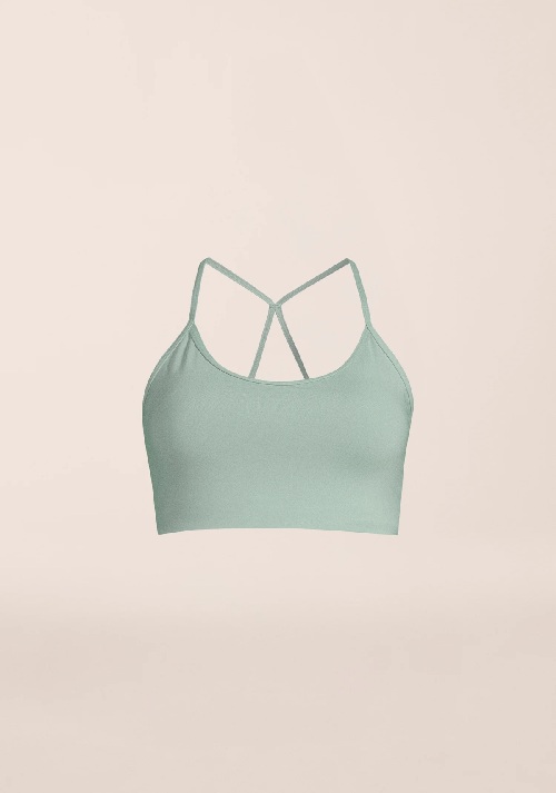 Casall  Sleek Strappy Sports Bra, statue green