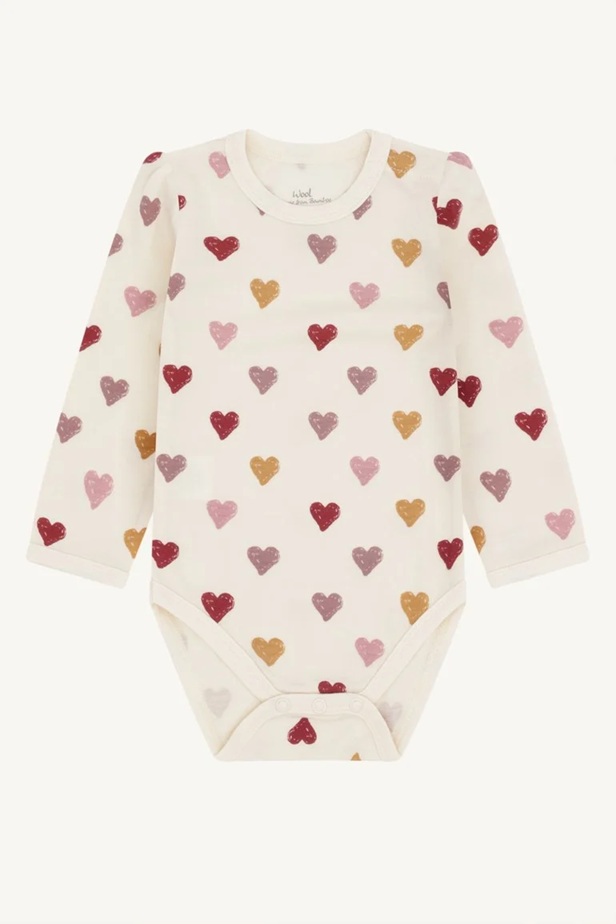 Hust & Claire Baloo Body Hearts Puff, Off White