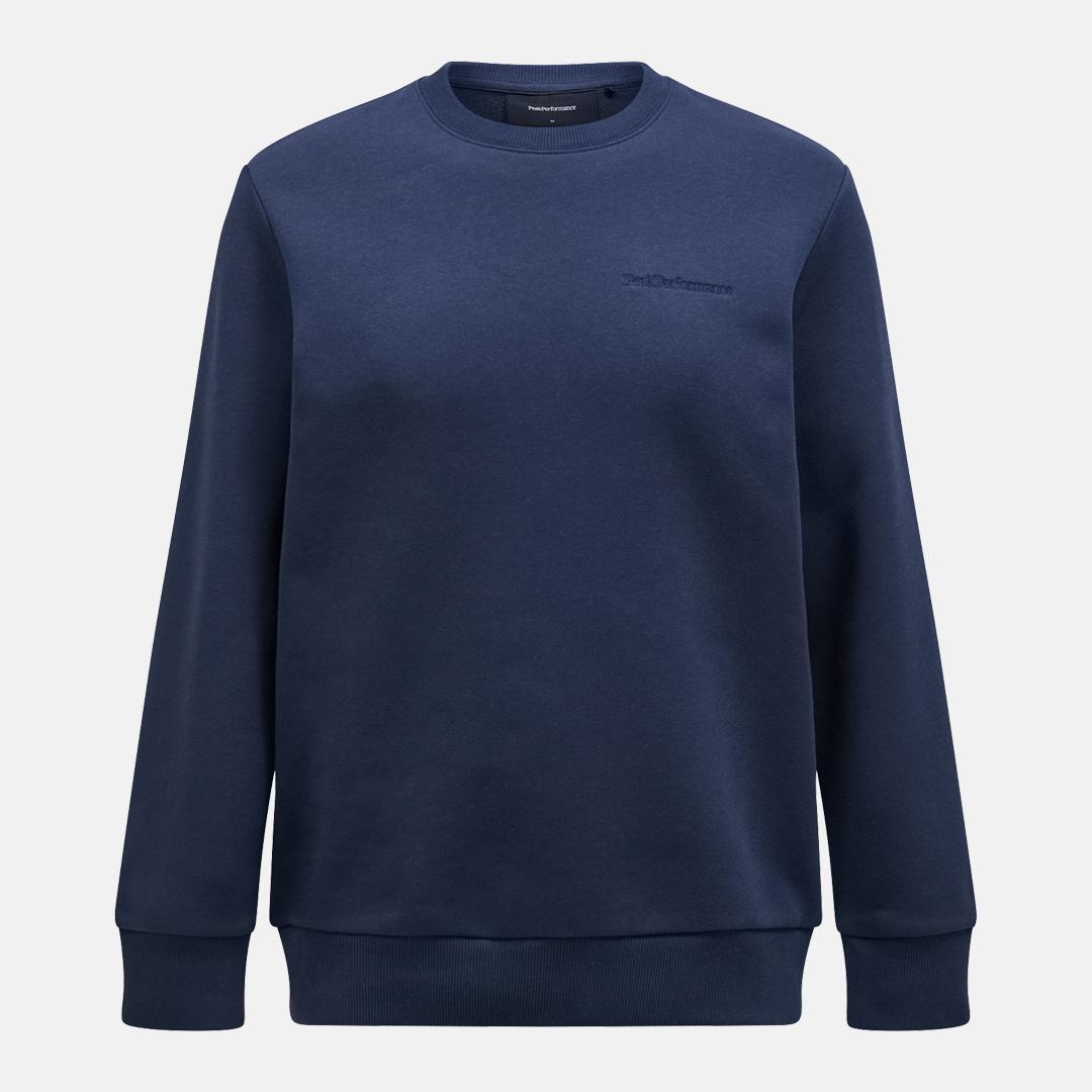 Peak Performance  M Original Small Logo Crew, Blue Shadow