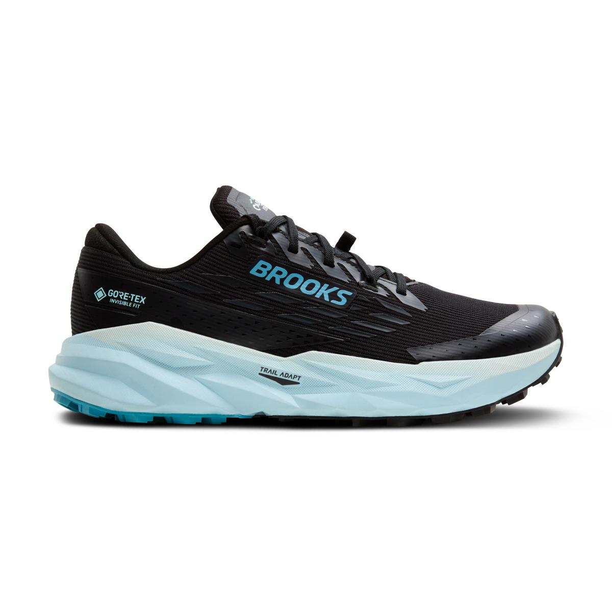 Brooks  Cascadia 19 GTX dame, Black/ Ebony/ Blue Flower