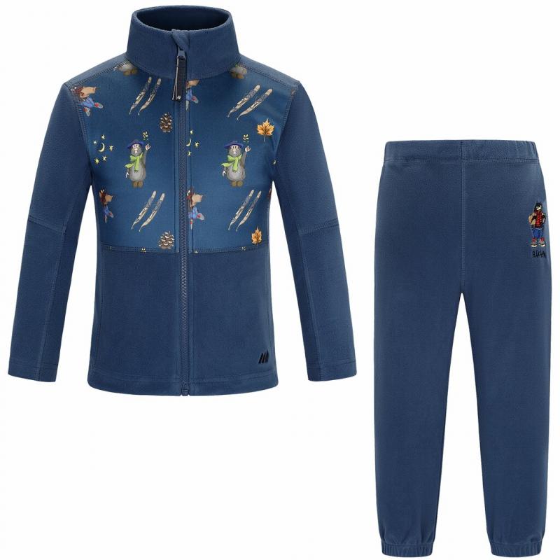 Skogstad  K Alvdal Microfleece Sett, blå