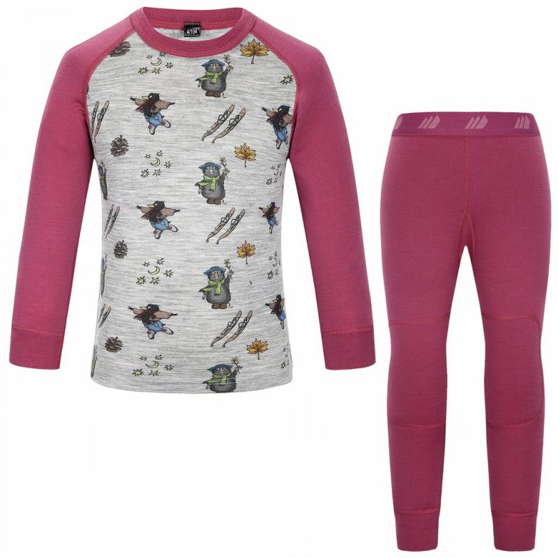 Skogstad  K Månelyst Merinoull Sett, rosa