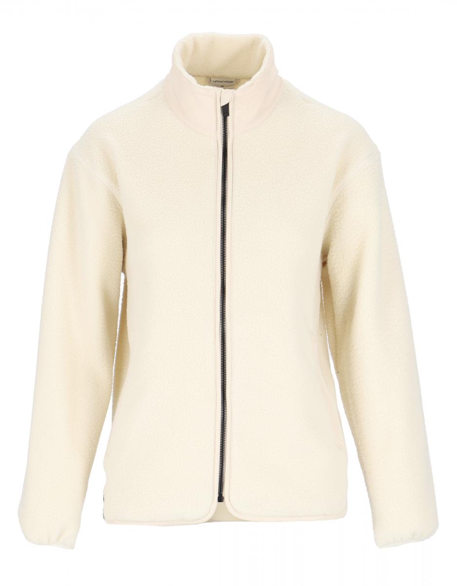 Twentyfour  Aurora Pile Jakke Dame, gråhvit