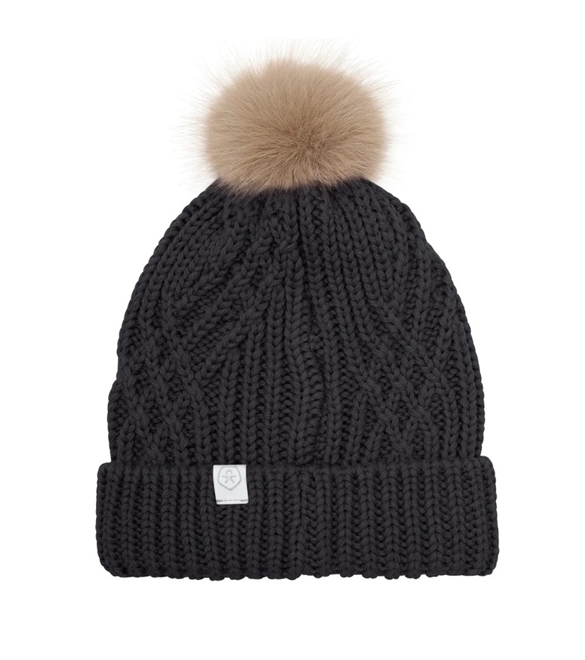 Color Kids Lue med ull og avtagbar dusk, phantom