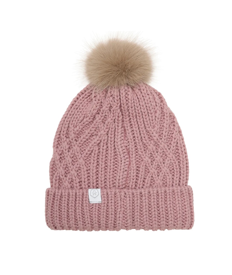 Color Kids Lue med ull og avtagbar dusk, woodrose