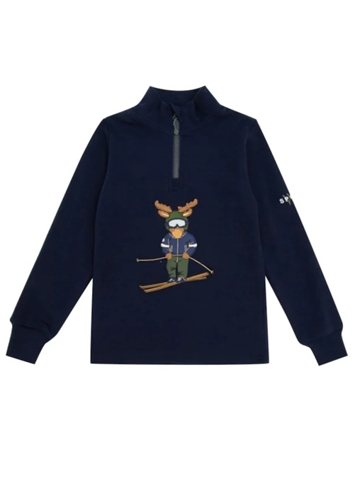 WoolLand Høvringen Top Boy, blue ink