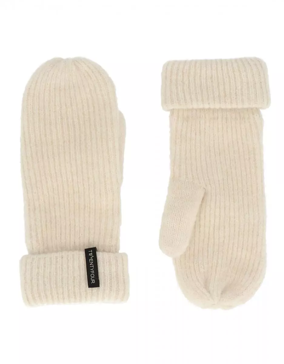 Twentyfour  Mode Maya Strikkevott, gråhvit