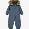 Color Kids  Baby Coverall W. Fake Fur, stormy weather