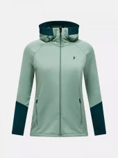 Peak Performance  W Rider Essentials Zip Hood, green valley