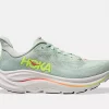 Hoka W Clifton 10, Sea Glass/ Neon Flame