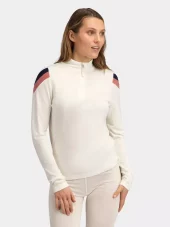 WoolLand Ryten LS Top W's, snow white/ burned rose