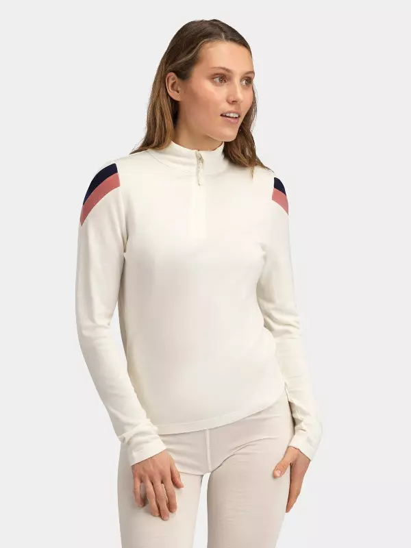 WoolLand Ryten LS Top W's, snow white/ burned rose