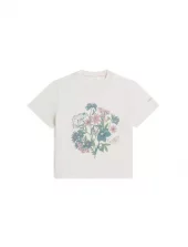 Icebreaker  W Mer 150 Tech Lite Ss Crop Tee Nz Flora, ecru