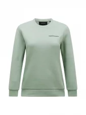 Peak Performance  W Original Small Logo Crew, green valley