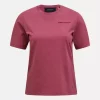 Peak Performance  W Original Small Logo Tee, Wild Rouge