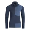 Aclima Warmwool Hoodsweater W/Zip M´S, blue fusion/ midnight navy
