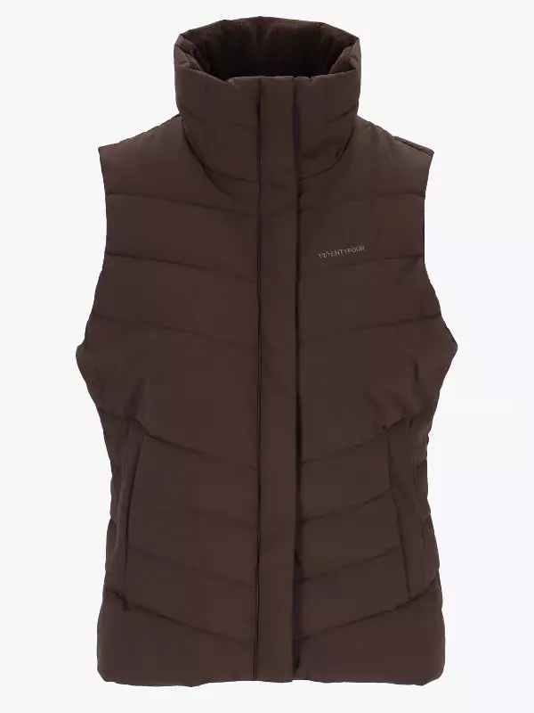 Twentyfour Aurora Thermal Vest Dame, mørk brun