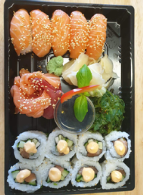 Nr.4 Mix sushi-plate 20 biter