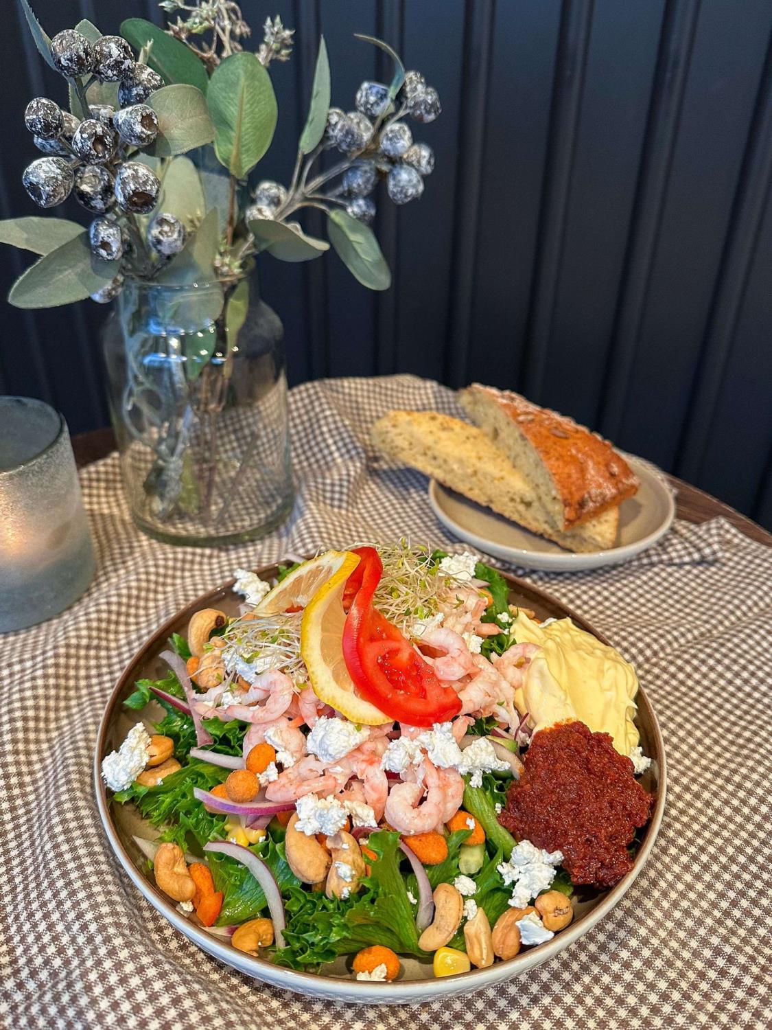Salat med reker