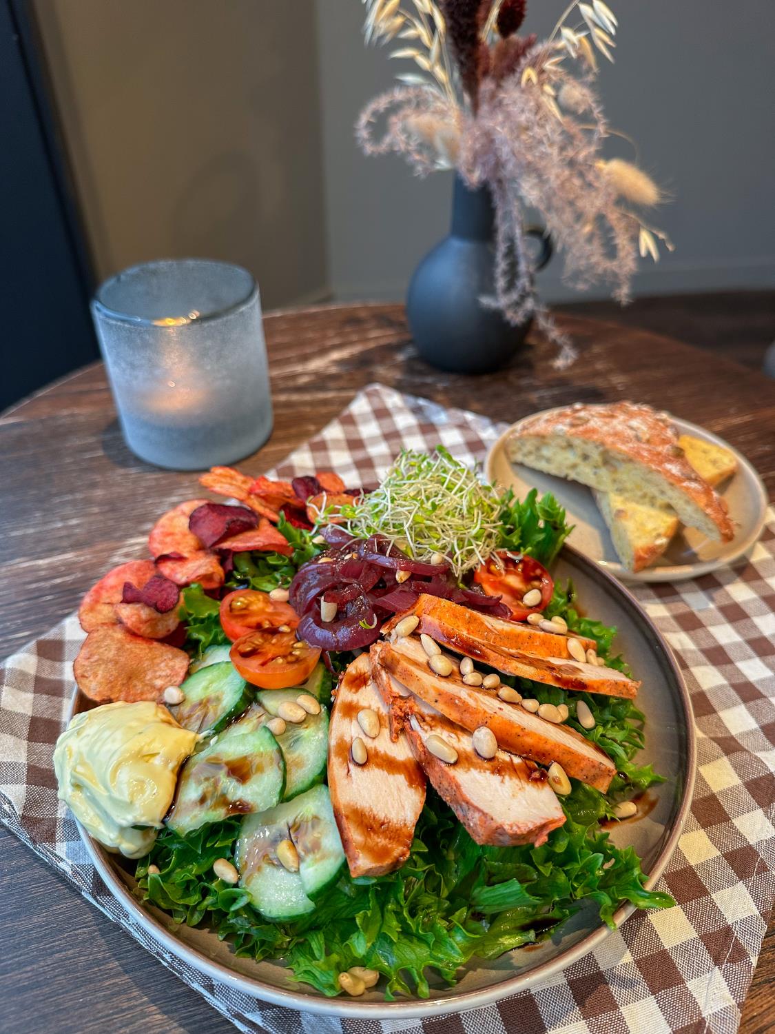 Salat rødløk kyllingbryst