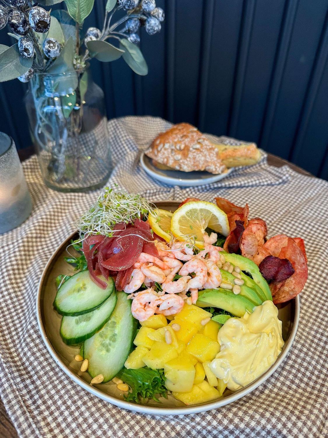 Salat reke sylt løk