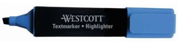 Textmarker Westcott blå
