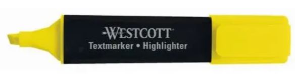Textmarker Westcott gul