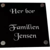 DØRSKILT 148X148mm sort